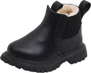 Kid's Girl Winter Snow Booties Faux Leather Ankle Boots Waterproof Outdoor Short Boots Keep Warm Fashion Shoes