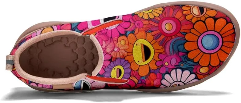 Kids Shoes Boys Girls Slip On Loafers Lightweight Soft Sole Sneaker Smiling Colorful Sunflower