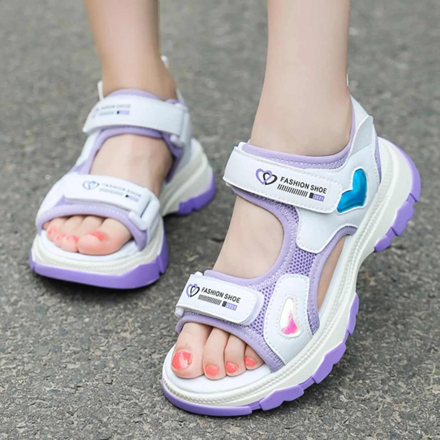 Kids Shoes Casual Flat Sandals Fashion Soft Sole Outdoor Beach Sandals Girl Wedges