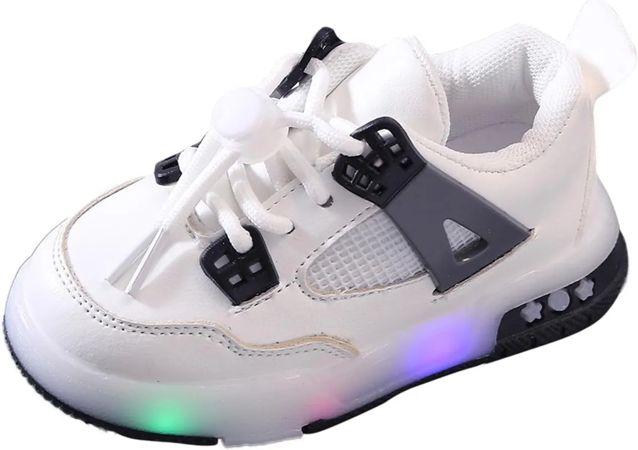 Kids Sneakers Boys Athletic Running Shoes Girls Lightweight Athletic Walking Jogging Sport Shoes Light Up Cute Shoes