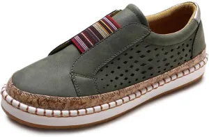 Ladmiple Slip On Sneakers Women Wide Width 10.5 Women's Low Top Sneakers Slip On Canvas Shoes Fashion Dressy Casual Summer Comfortable Non Slip Walking Flats Loafers