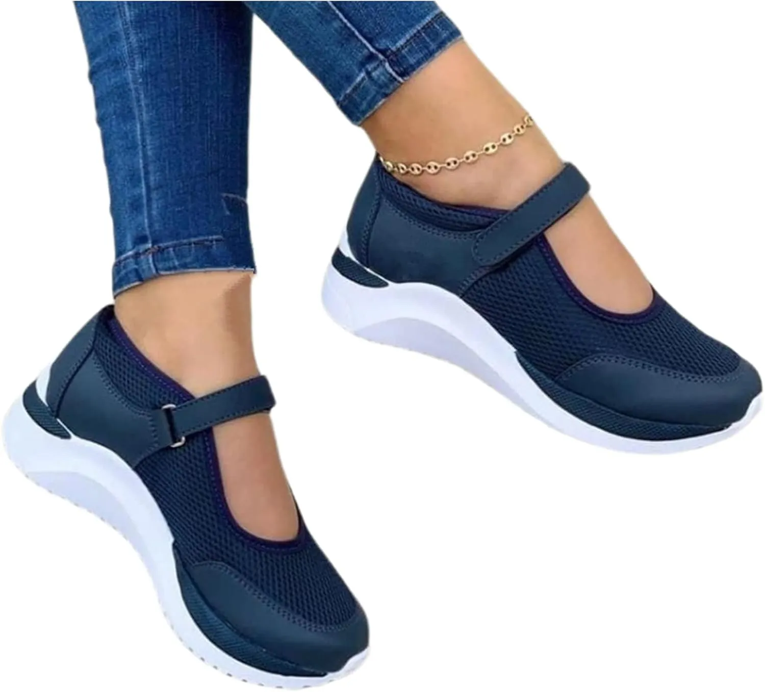 Ladmiple Sneakers For Women Walking Shoes Slip On Fashion Comfort Dressy Casual Summer Low Top Platform Flats Loafers