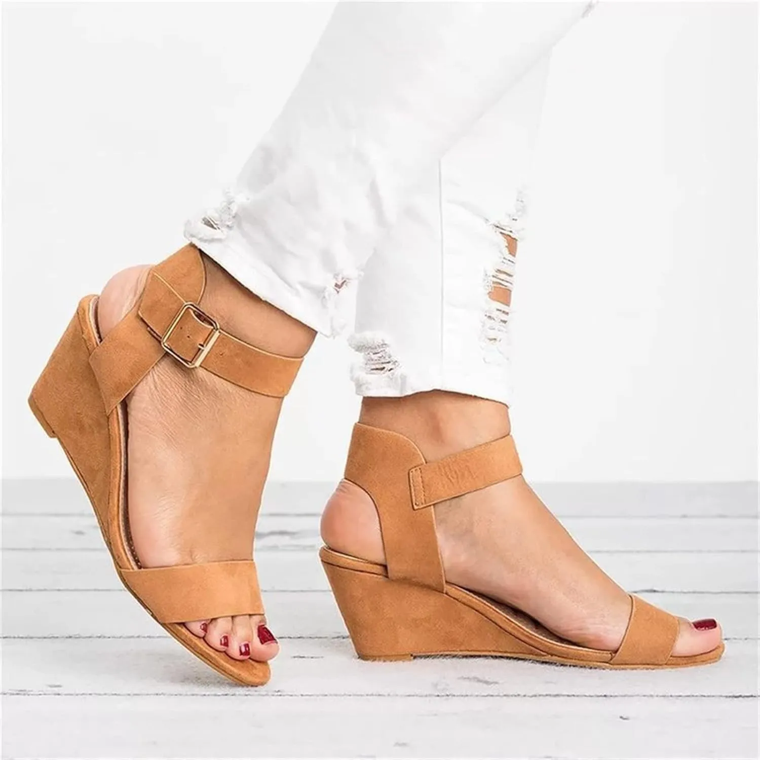 Ladmiple Wedge Sandals for Women Casual Summer Open Toe Platform Espadrille High Heel Sandals 2023 Casual Sandals Shoes