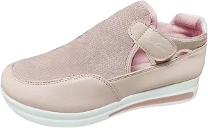 Ladmiple Womens Shoes Dressy Casual Loafers Canvas Slip On Fashion Comfortable Low Top Platform Walking Flats Sneakers