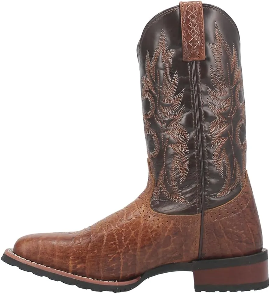 Laredo Mens Broken Bow Square Toe Casual Boots Mid Calf - Brown