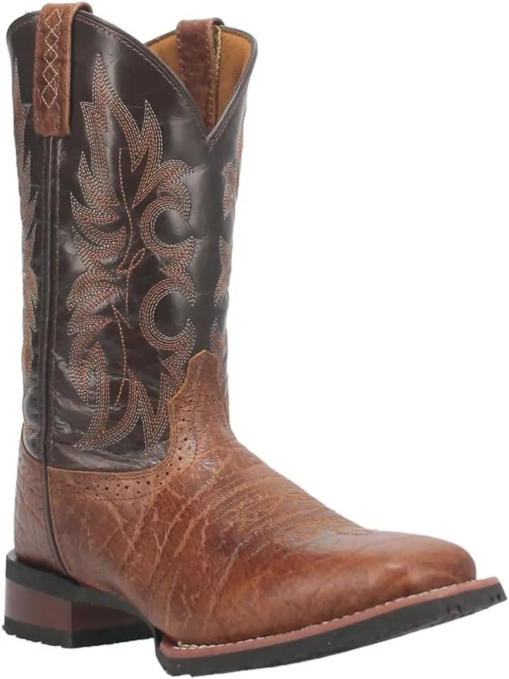 Laredo Mens Broken Bow Square Toe Casual Boots Mid Calf - Brown