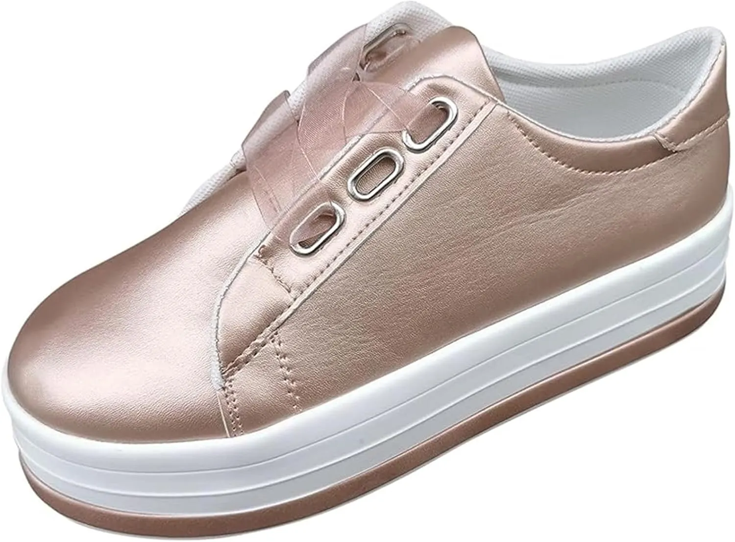 Lausiuoe Platform Shoes For Women Sneakers Lightweight Non-Slip Casual Fashion Soft Comfort Breathable Walking Shoes