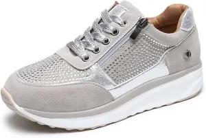 Lausiuoe Platform Shoes For Women Sneakers Lightweight Non-Slip Casual Fashion Soft Comfort Breathable Walking Shoes