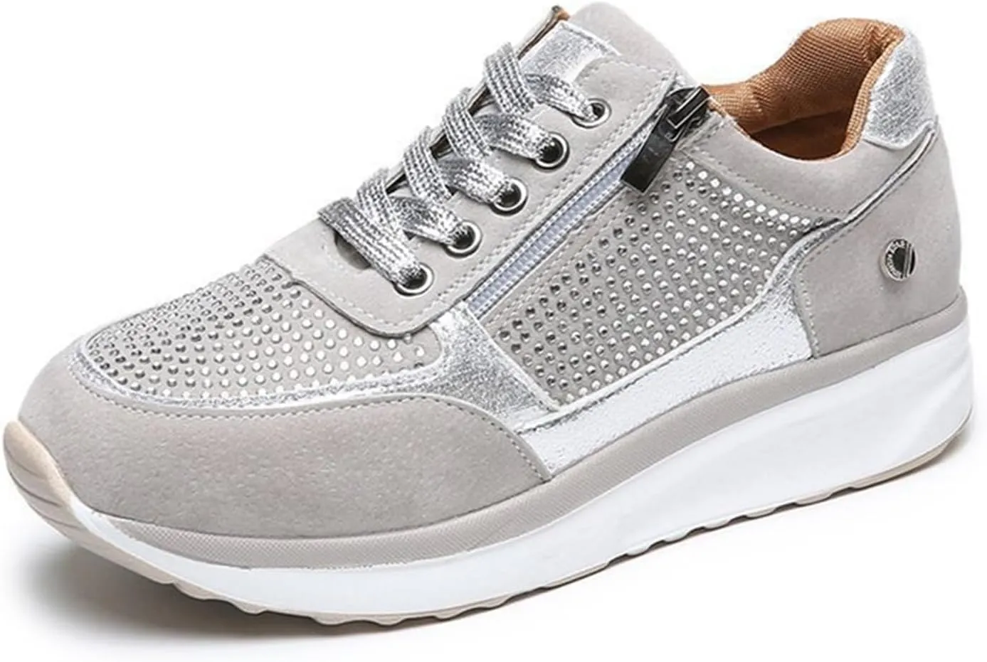 Lausiuoe Platform Shoes For Women Sneakers Lightweight Non-Slip Casual Fashion Soft Comfort Breathable Walking Shoes