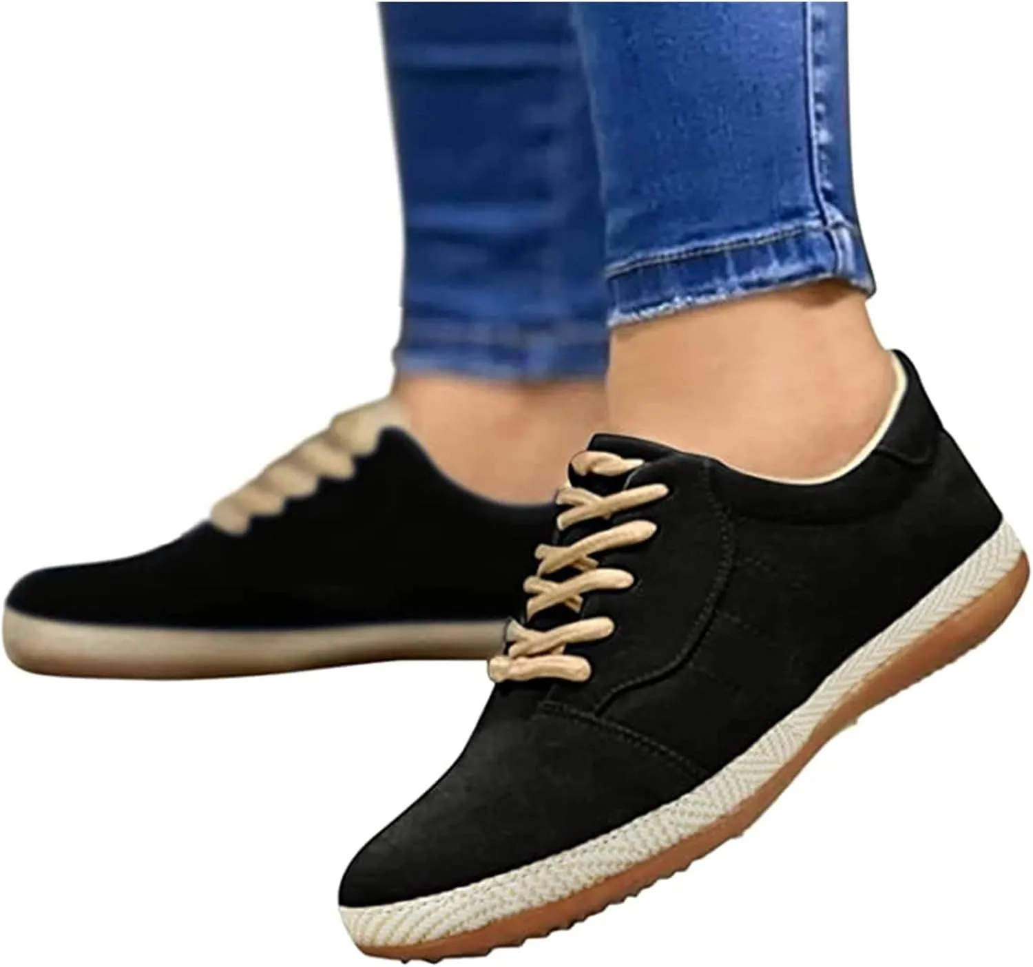 Lausiuoe Shoes For Women Dressy Comfortable Canvas Shoes Low Top Fashion Slip On Sneakers Classic Casual Walking Flat Loafers