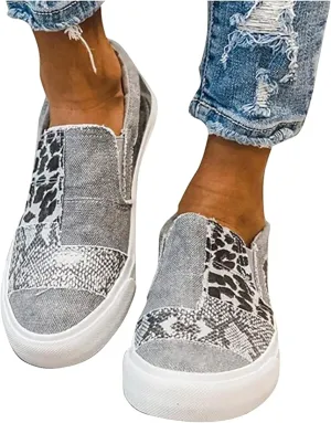 Lausiuoe Shoes For Women Flats Comfortable Dressy Canvas Low Top Sneaker Casual Fashion Slip On Comfort Walking Loafers