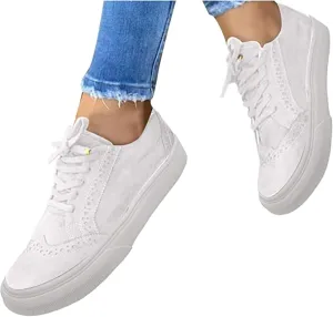 Lausiuoe Shoes For Women Sneakers Cute Fashion Canvas Walking Shoes Non-Slip Casual Soft Comfort Low Top Flat Loafers