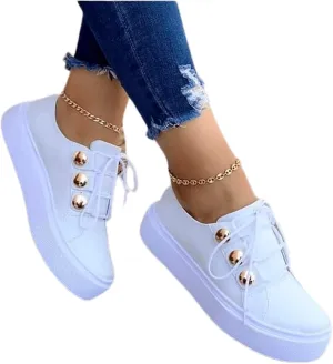 Lausiuoe Shoes For Women Sneakers Trendy Leather Walking Shoes Low Cut Casual Classic Fashion Soft Slip On Flat Loafers