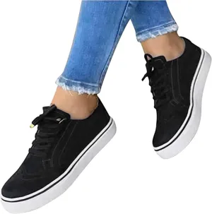 Lausiuoe Sneakers For Women Walking Shoes Comfortable Casual Fashion Classic Soft Slip On Low Top Leather Flat Loafers