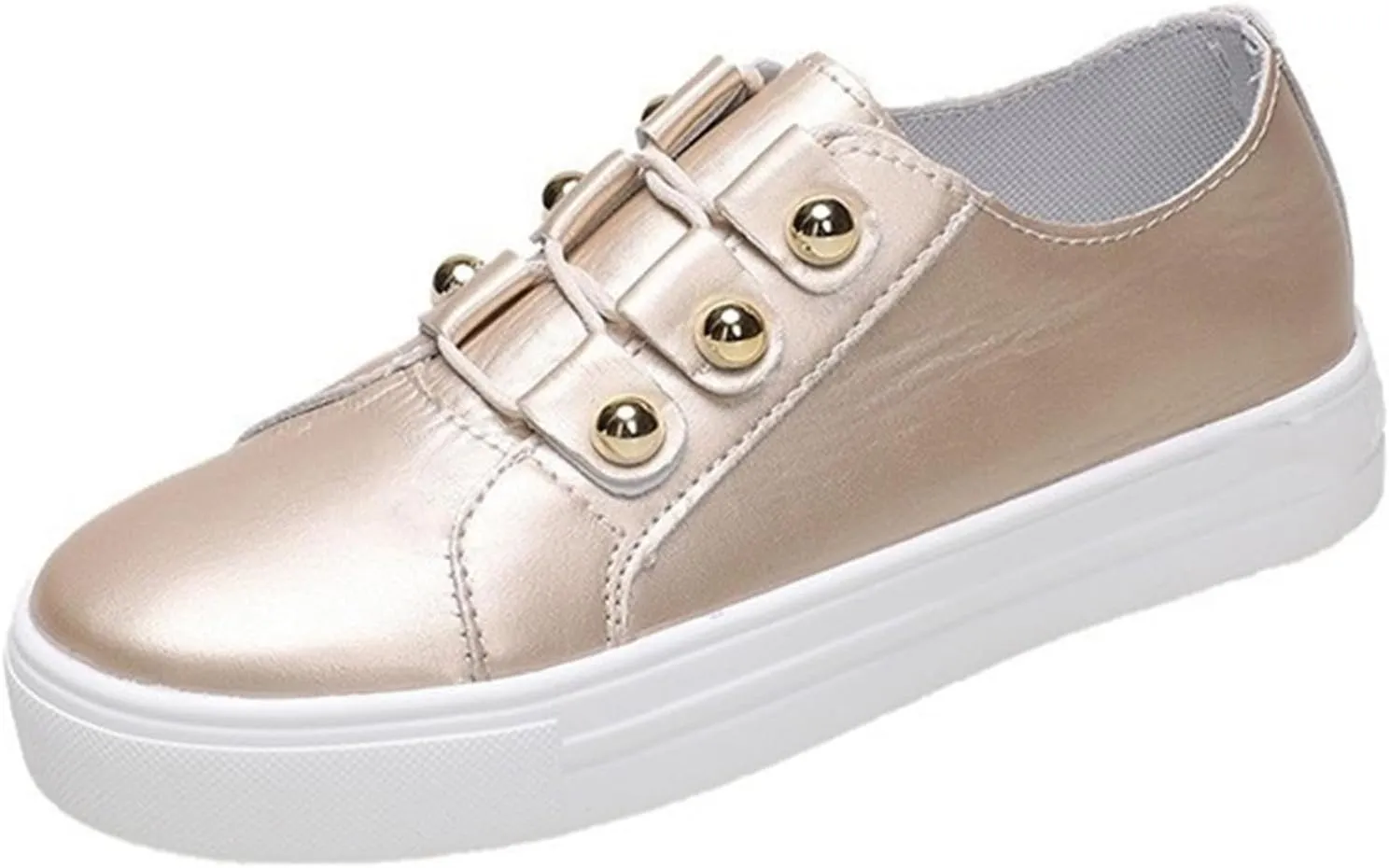 Lausiuoe Women's Fashion Sneakers Brown Women's Fashion Canvas Shoes Round Toe Lightweight Non-Slip Flat Sneakers Classic Casual Fall Low Top Soft Comfort Breathable Slip On Walking Loafers