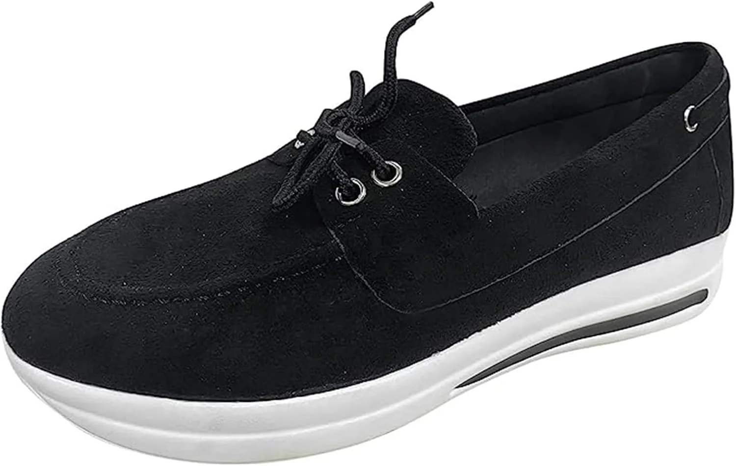 Lausiuoe Womens Shoes Casual Dressy Fashion Canvas Shoes Round Toe Non-Slip Slip On Sneakers Comfortable Walking Flat Loafers