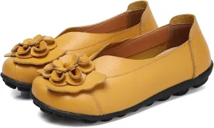 Loafers for Women Comfort Flowers Slip on Soft Sole Flat Lightweight Closed Toe Moccasins Driving Flats Casual Work Office Shoes