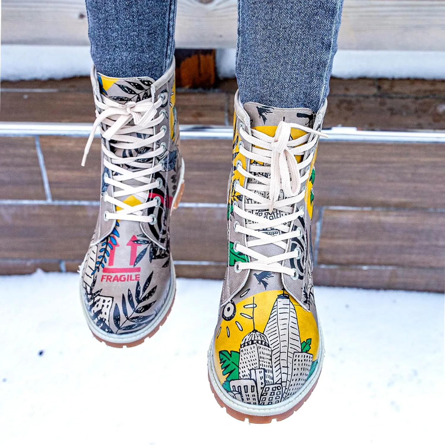 Long Boots for Women  Vegan Leather and Unique Design Womens Winter Boots