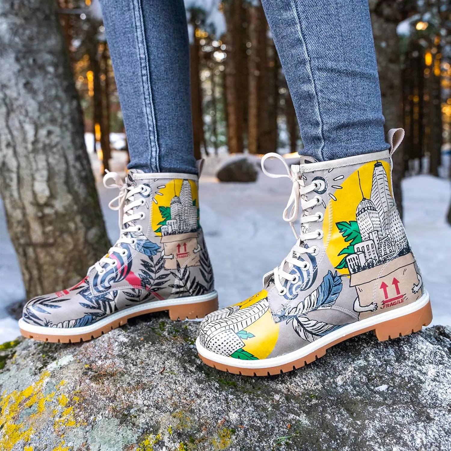 Long Boots for Women  Vegan Leather and Unique Design Womens Winter Boots