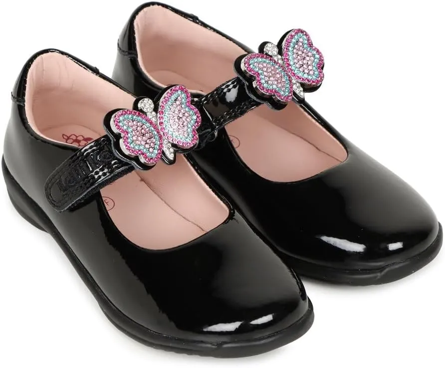 Luna Black School Shoes