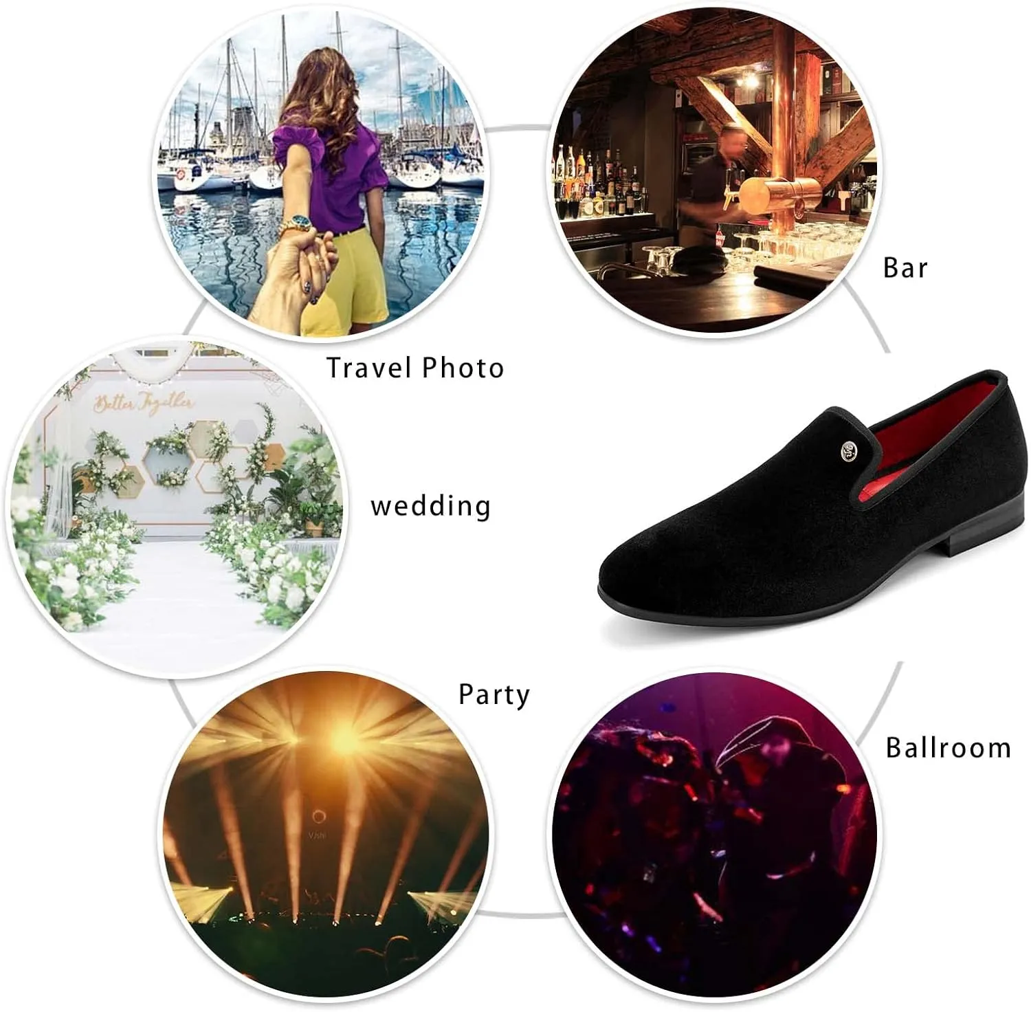 Meijiana Mens Loafers Wedding Dress Shoes Slip-On Loafers for Men Tuxedo Suit Shoes