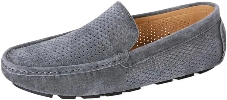 Men Casual Shoes Luxury Mens Loafers Handmade Suede Genuine Leather Men's Shoes Moccasins Slip On Flats Male Luxe Driving Shoes