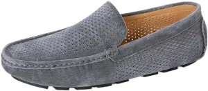 Men Casual Shoes Luxury Mens Loafers Handmade Suede Genuine Leather Men's Shoes Moccasins Slip On Flats Male Luxe Driving Shoes
