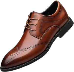 Men Classic Business Formal Shoes Black Lace-up Tuxedo Leather Men's Casual Breathable Oxford for Wedding