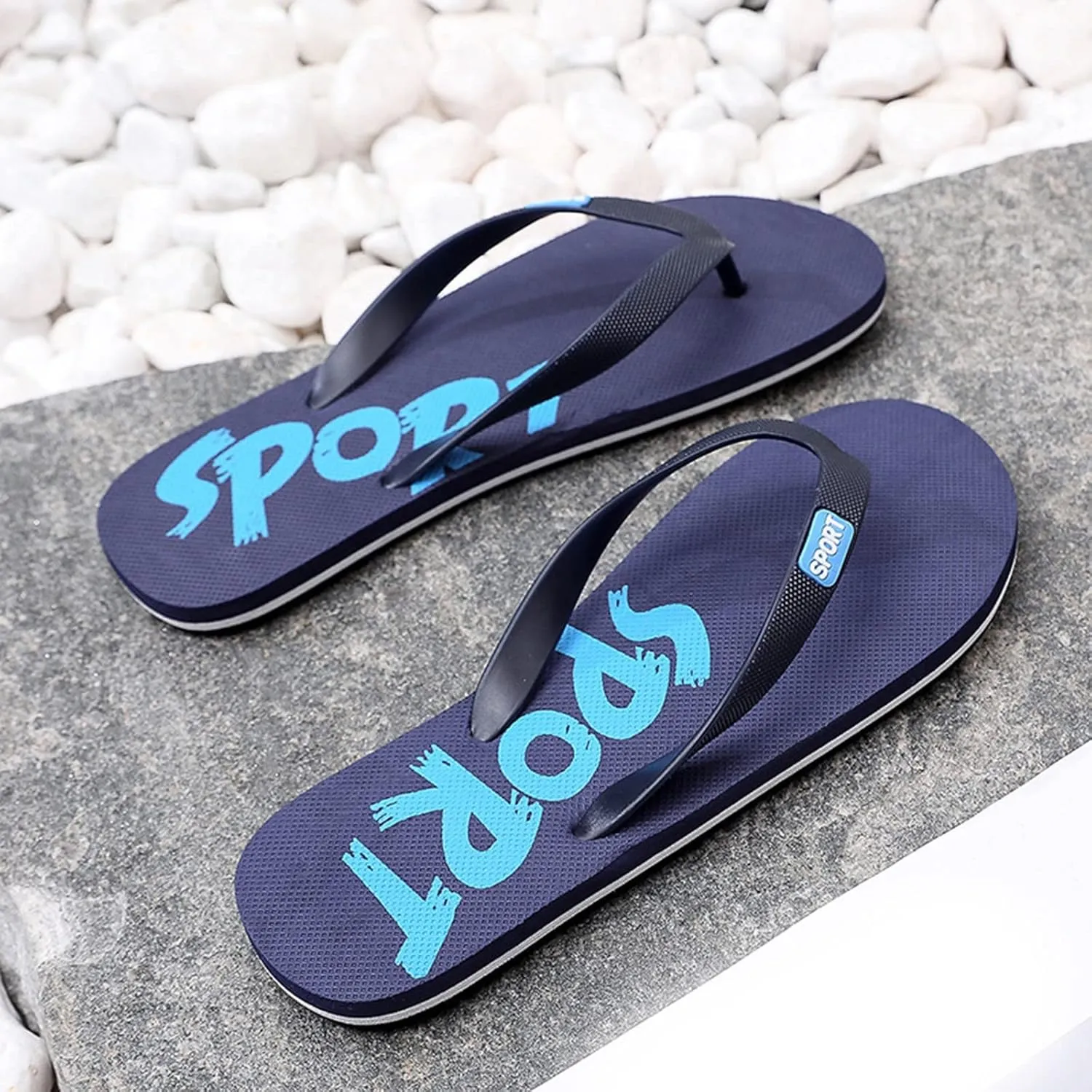 Men Shoes Flat Herringbone Slippers Fashion Casual Beach Casual Sandals Flip Flops Rubber Men