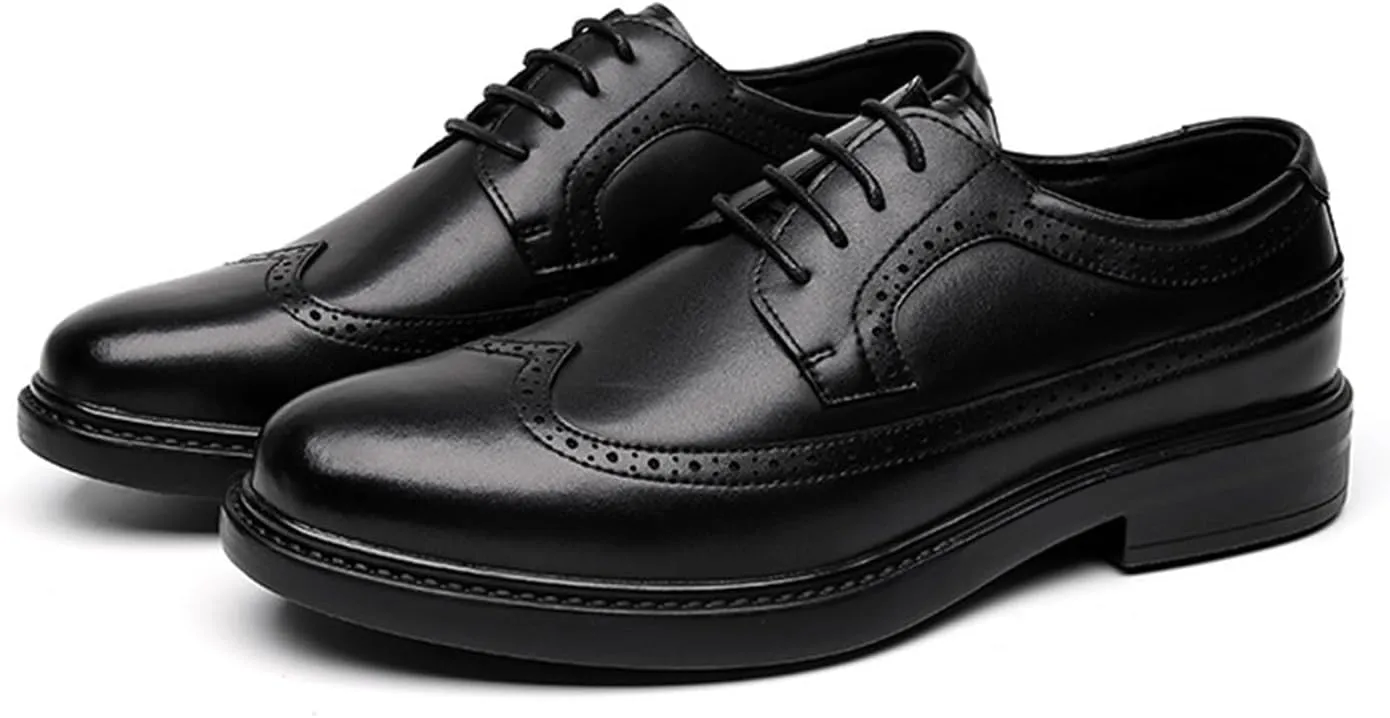 Mens Brogues Classic Oxfords Dress Shoes Formal Business Fashoin Wedding Derby Lace Up Shoes for Men
