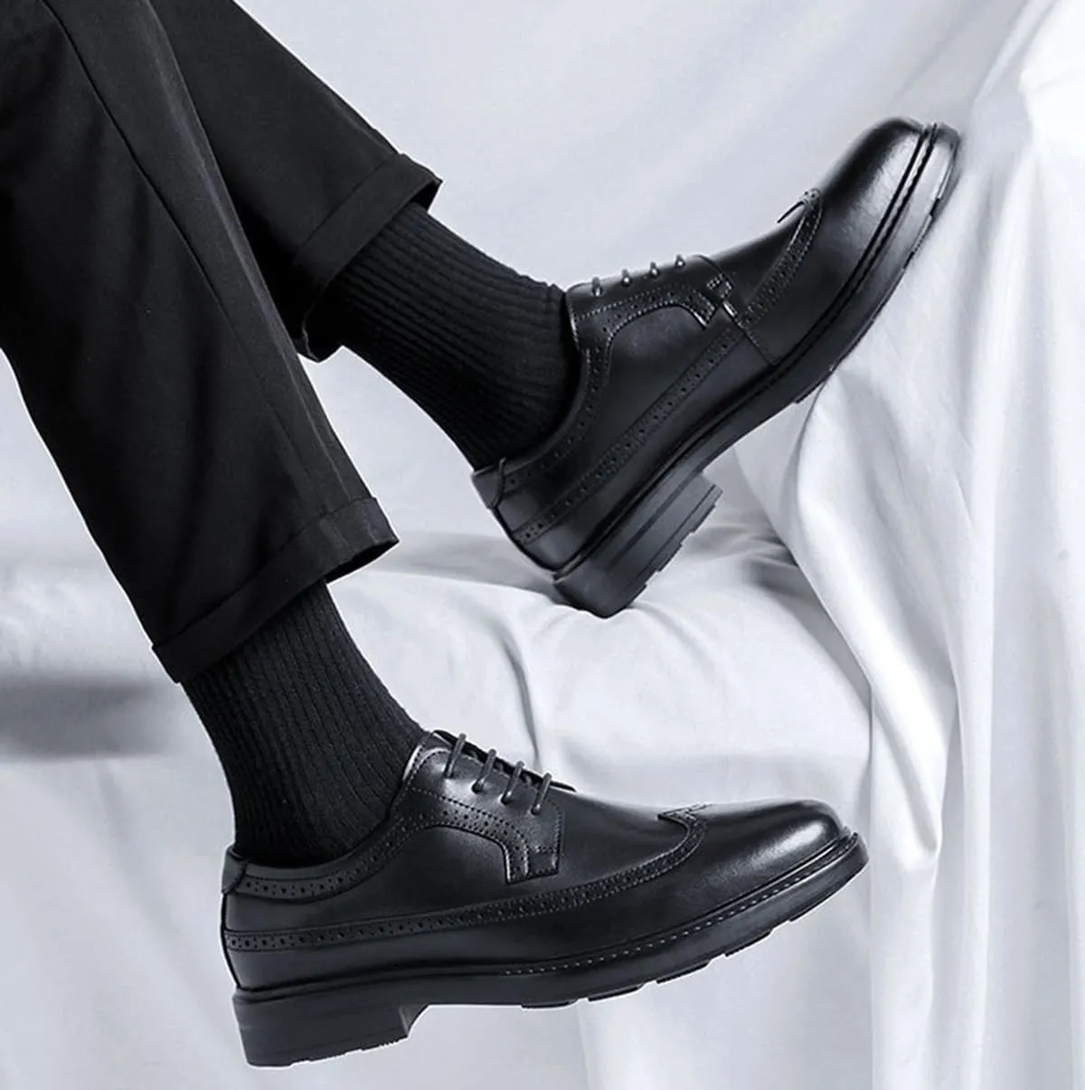 Mens Brogues Classic Oxfords Dress Shoes Formal Business Fashoin Wedding Derby Lace Up Shoes for Men