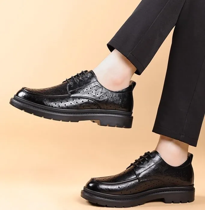 Men's Business Oxfords Shoes Comfort Soft Men Dress Shoes Breathable Classic Leather Shoes for Mens