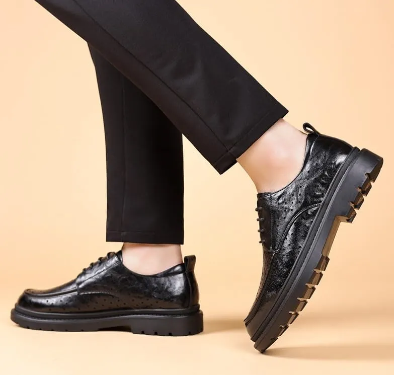 Men's Business Oxfords Shoes Comfort Soft Men Dress Shoes Breathable Classic Leather Shoes for Mens