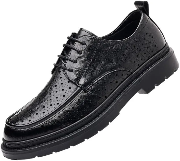 Men's Business Oxfords Shoes Comfort Soft Men Dress Shoes Breathable Classic Leather Shoes for Mens