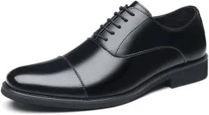 Men's Casual Business Formal Oxford Classic Men Leather Dress Shoes Comfortable Lace Up Derby Shoes