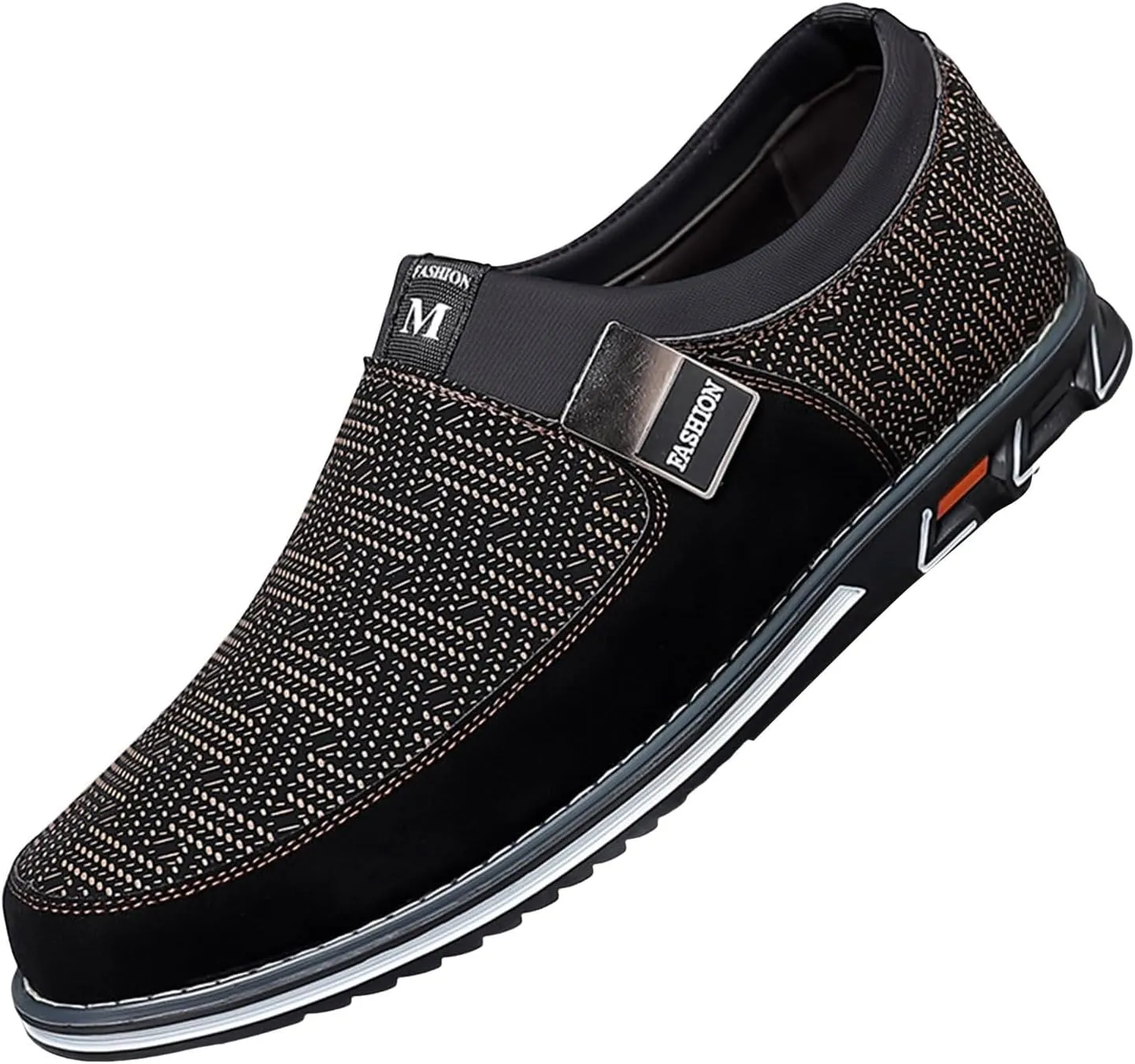 Mens Casual Formal Shoes Comfortable Non Slip Flat Walking Leather Shoes Slip on Business Formal Shoe Fashionable Dress Footwear Man Durable Work Office Shoe for Man Modern Suit Sneaker