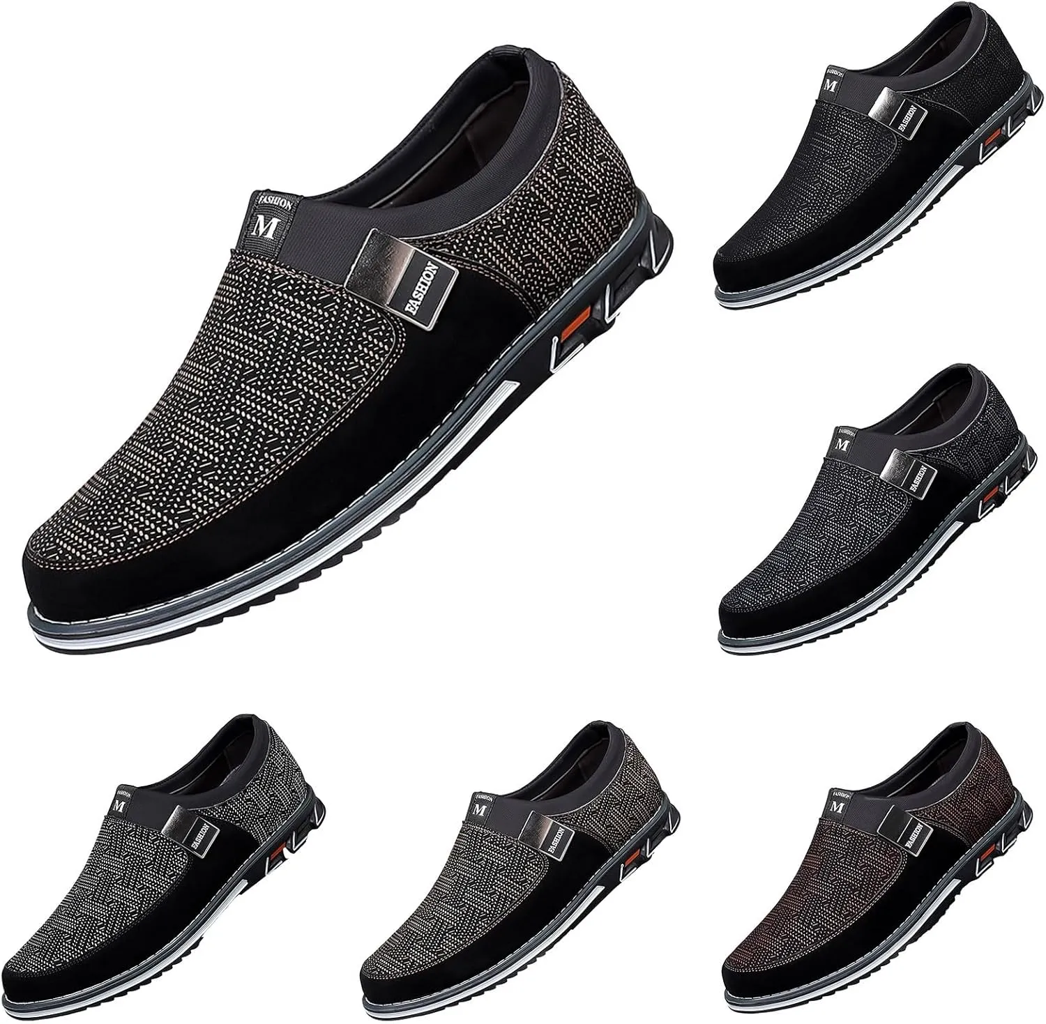Mens Casual Formal Shoes Comfortable Non Slip Flat Walking Leather Shoes Slip on Business Formal Shoe Fashionable Dress Footwear Man Durable Work Office Shoe for Man Modern Suit Sneaker