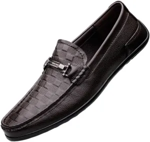 Men's Casual Wedding Dress Shoes Business Formal Classic Oxfords Shoes Faux Patent Leather Derby Shoes(10.5)