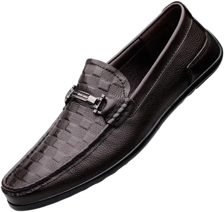 Men's Casual Wedding Dress Shoes Business Formal Classic Oxfords Shoes Faux Patent Leather Derby Shoes(10.5)