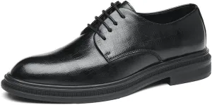 Men's Classic Lace-Up Low Top Leather Dress Shoes Comfortable Formal Men Oxfords Shoes for Business Wedding Office