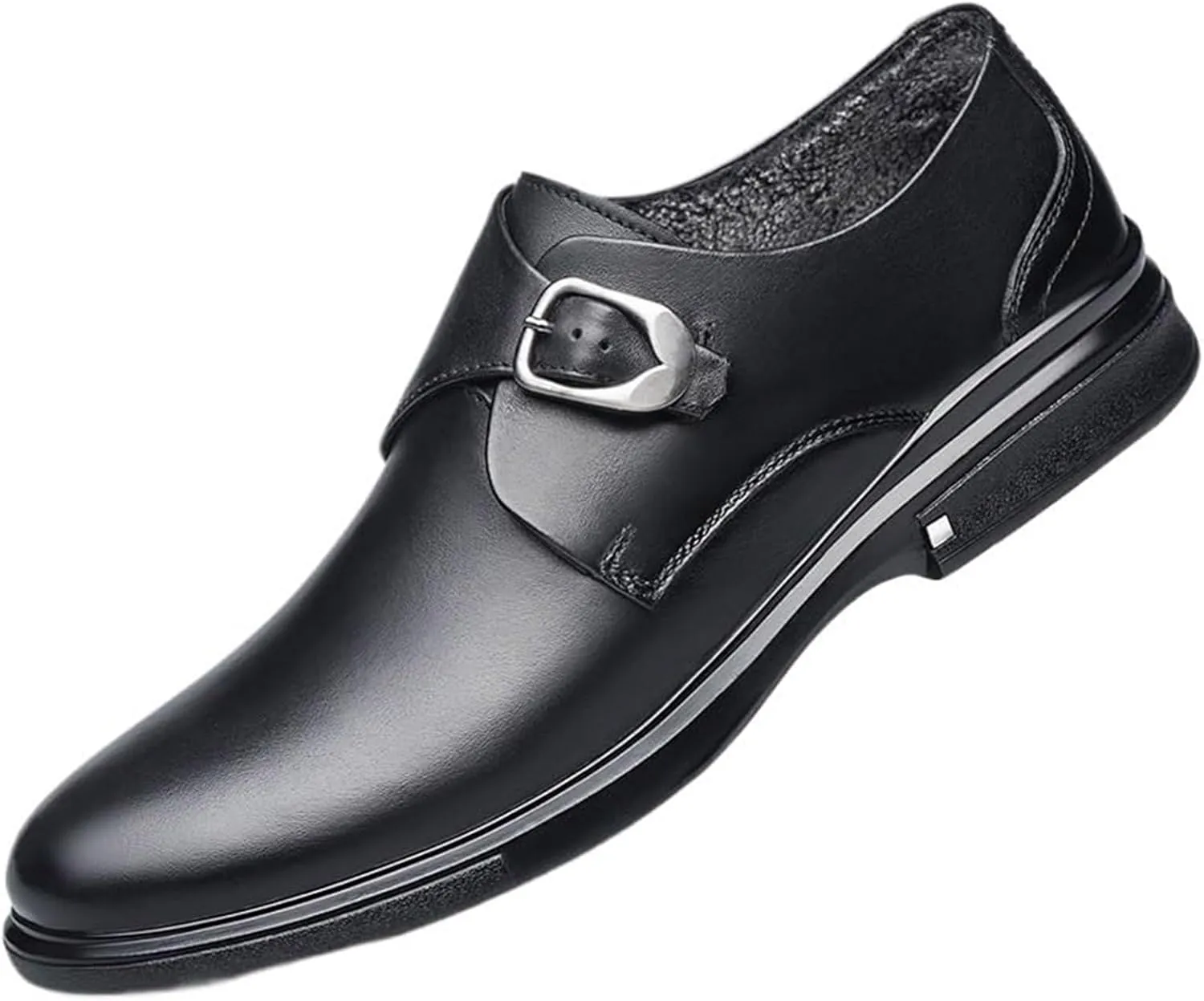 Men's Classic Leather Dress Shoes Wedding Formal Strap Buckle Modern Formal Work Non-Slip Softsole Party Oxford Shoes