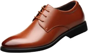 Men's Comfort Orthopedic Dress Shoes Men's Leather Brogue Wingtip Oxford Sneakers Classic Lace-Up Low Top Formal Shoes Casual Office Work Formal Dress Shoes