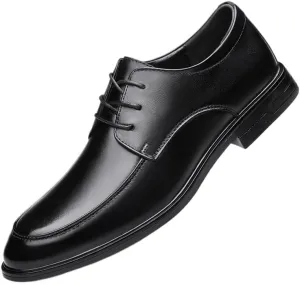 Men's Comfortable Walking Shoes Black Wingtip Brogue Leather Shoes Formal Events Lace-up Tuxedo Oxford