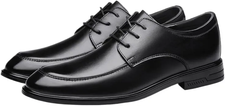 Men's Comfortable Walking Shoes Black Wingtip Brogue Leather Shoes Formal Events Lace-up Tuxedo Oxford
