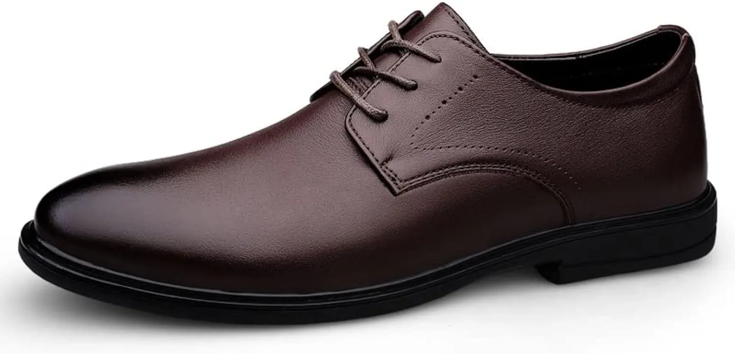 Men's Dress Shoes Faux Patent Leather Oxford Dress Shoes Classic Patent Leather Shoes for Men Office Work Low Top Dress Shoes
