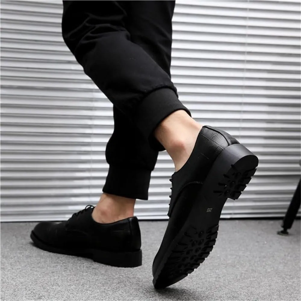 Mens Dress Sneakers Outdoor Office Business Wingtip Lace Up Faux Patent Leather Tuxedo Dress Shoes