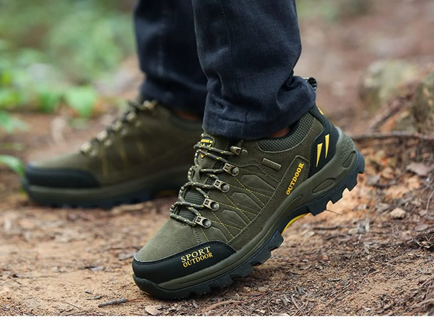 Men's Hiking Shoes Waterproof Anti Slip Hiking Boots Outdoor Lightweight Trekking Sneakers