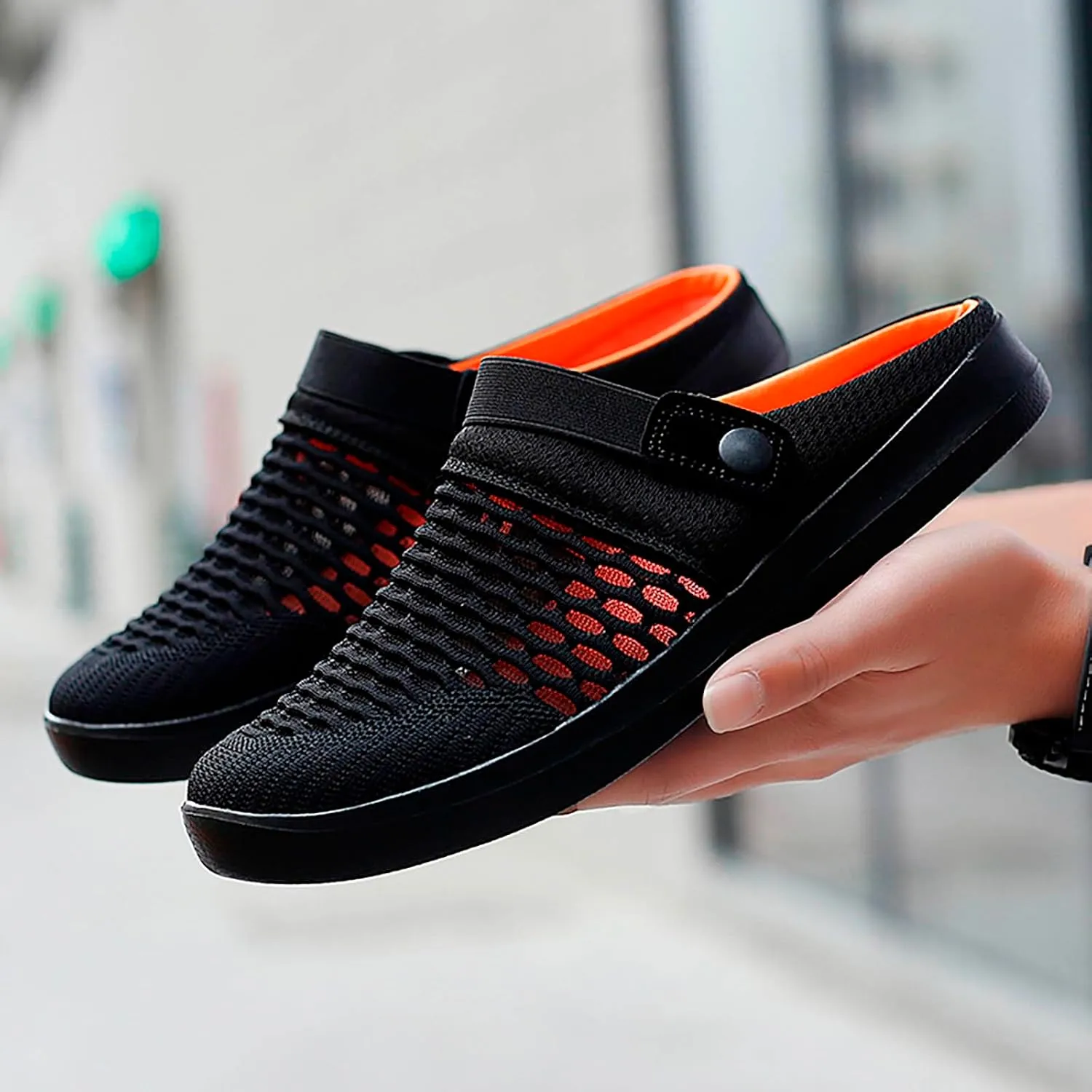 Men's Hollow Mesh Casual Sneakers Summer Sandals Breathable Shoes A Slip On Casual Men's Shoes Casual Slip on Size 13 Men's F
