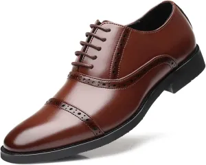 Men's Lace-Ups Classic Oxford Formal Business Dress Shoes Brogues Derbys Shoes for Men