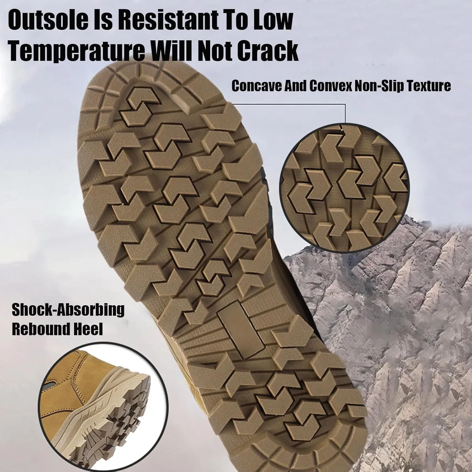 Men's Leather Lace-Up Platform Snow Boots Comfort Fully Fur Lined Slip-On Non-Slip Outdoor Hiking Boots Casual Winter Insulated Dress Ankle Boots